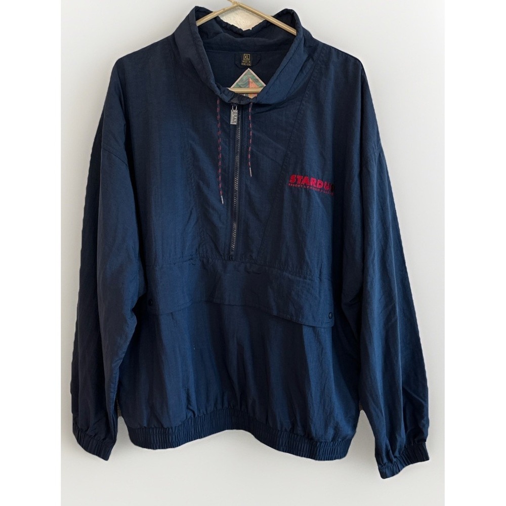 Vintage‎ Stardust Pull Over Windbreaker New With Tags Blue XL